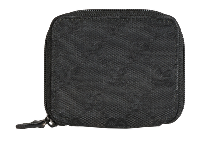 Gucci GG Mini Coin Purse, &pound;130, Accessories, Black, Canvas/Leather, Front view
